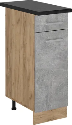 Produktbild von Küchenunterschrank Vicco R-Line Beton 30 cm , AP Anthrazit, Model 53506
