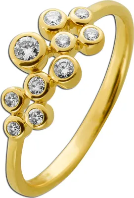 Produktbild von Brillant Ring Gold 585 14K Natur Diamanten 0.24ct 19