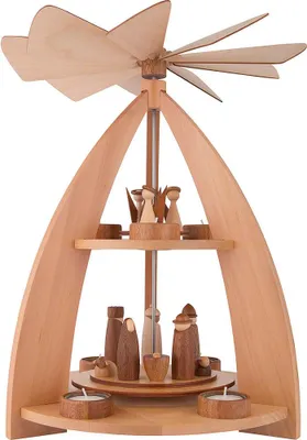 Produktbild von 2-stöckige Pyramide modernes Design Krippenfiguren (42cm) von Rauta
