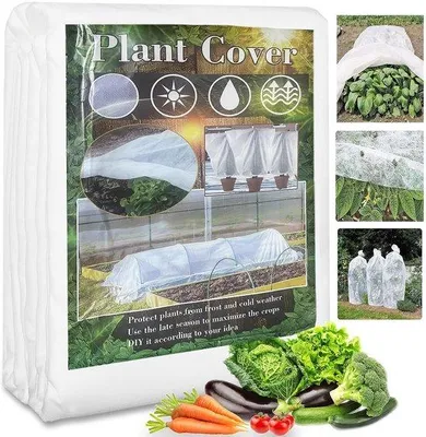 Produktbild von Unyqoos® wiederverwendbares Pflanzenschutzvlies 2 x 10 m – atmungsaktives Vlies gegen Frost, Insekten und Vögel, Schutz für Tomaten & Erdbeeren