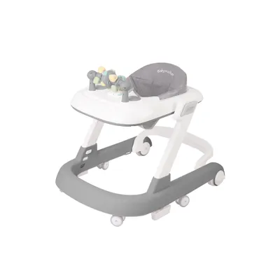 Produktbild von 2 in 1 Faltbarer Babywalker Lauflernhilfe, Höhenverstellbare Lauflernwagen mit Licht, Musik & Einstellbarer Geschwindigkeit Grau