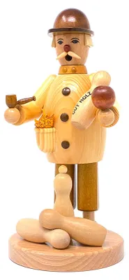 Rauchermännchen Kegler 25 cm Handarbeit Erzgebirge Holz