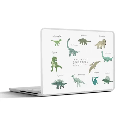 Produktbild von MuchoWow® Laptop Aufkleber Sticker Cover Kinderzimmer - Farben - Dinosaurier - Junge - Mädchen - Kind 30x21 cm - Sticker für Laptop - Selbstklebend