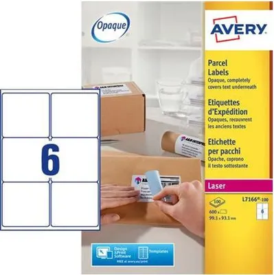Productafbeelding van Avery L7166-100, 9,91 cm, 9,31 cm
