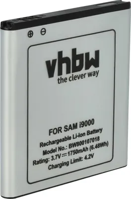 Produktbild von vhbw Akku kompatibel mit Samsung Galaxy GT-B7350, GT-9001, GT-I8250, GT-E2121, A, GT-i9000 Handy Smartphone Telefon (1750 mAh, 3,7 V, Li-Ion)