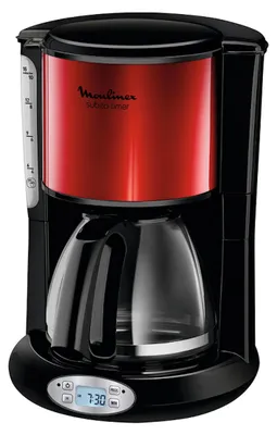 Image de Moulinex FG362D, Cafetière à filtre, 1,25 l, Café moulu, Noir, Rouge