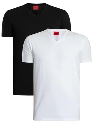 Produktbild von HUGO 2er Pack Lounge T-Shirts mit V-Ausschnitt, Mehrfarbig XXL