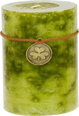 Produktbild von Stumpenkerze Trendkerze olive Ø 7 x H 9 cm