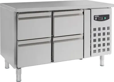 Produktbild von Combisteel Kühltisch mit 4 Schubladen - 282 Liter, Edelstahl, 1360 x 700 x 850 mm