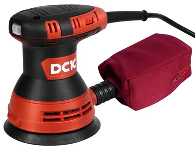 Exzenterschleifer 125 mm, 3,0 A, 6 Drehzahlen, 4000-12000 U/min, mit Staubbeutel