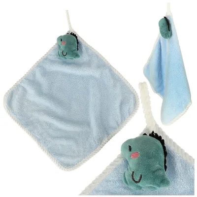 Produktbild von Detský uterák na ruky pre materské školy 30x30cm modrý dinosaurus