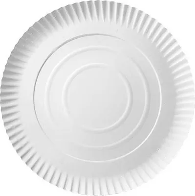 Produktbild von Weiße runde Pappteller 26 cm 100 Stück.