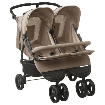 Produktbild von Kinder-Buggy "Tucson" aus Stahl, Leinenstoff in Taupe. Abmessungen (B/H) 99x103 cm