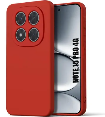 Image de Coque pour Xiaomi Redmi Note 15 Pro 4G, Protection Silicone Doux Slim Anti-Rayures Antichoc Rouge