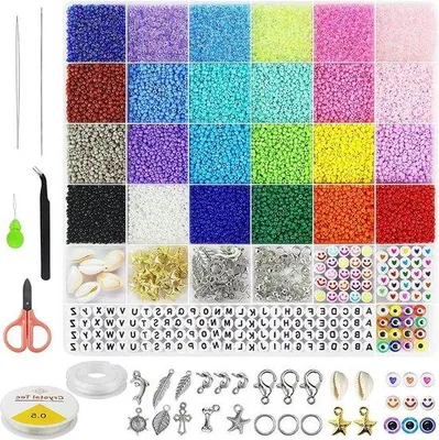 Produktbild von Perlenarmband Sets 24 Farben 2mm Rocaille
