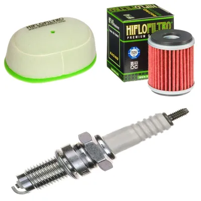 Image de Kit d'entretien pour Yamaha WRZ 250, année 2009 : filtre à air, filtre à huile, bougie d'allumage de Pamoto - Neuf