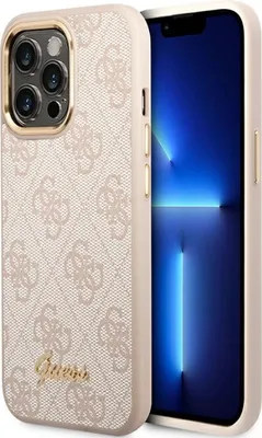 Produktbild von Guess Guhcp14Lhg4Shp Iphone 14 Pro 6.1 Rosa/Rosa Hartschale 4G Vintage Gold Logo