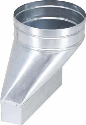 Produktbild von Flachkanal Adapter 250 x 50 mm auf Ø 160 mm, asymmetrisch