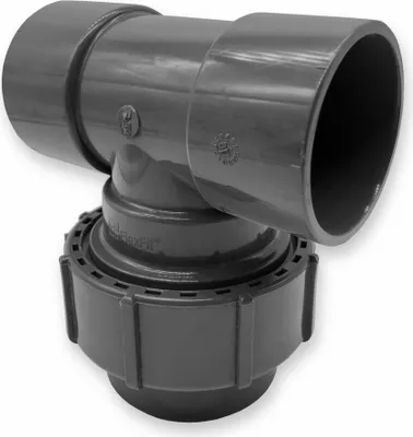 Produktbild von FlexFit T-St Ø 63 mm | Klebemuffe x Klemm x Klebemuffe
