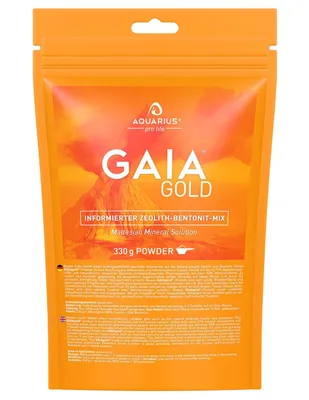 Produktbild von AQUARIUS pro life ® - GAIAgold® - 330g Zeolith-Bentonit-Pulver Mix I informiert & energetisiert nach HP E.S. Scheller - optimaler Detox