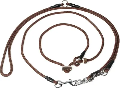 Produktbild von Mystique Hunting Profi Umhängeleine 6mm mit Zugbegrenzung L 325cm braun