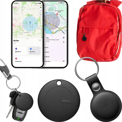 Obrázek produktu pro GPS lokátor MiTag MiLi DUO Android iOS + pouzdro na klíče na batoh