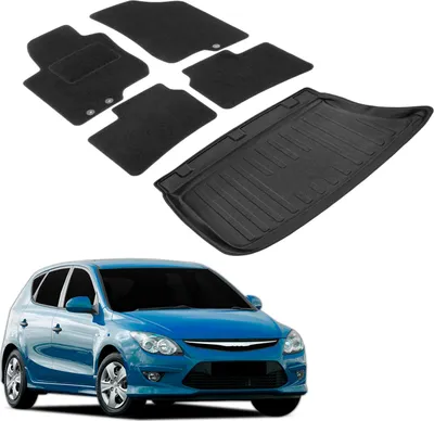 Obrázek produktu pro Sada Velurových Koberců a Vaničky do Kufru pro Hyundai i30 2009-2012 Hatchabck