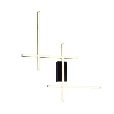 Zdjęcie produktu dla Kinkiet LED EDGE złoto-czarny 32W Odcienie bieli 1350lm metal wym:62x59x5,5cm IP20 Zuma Line