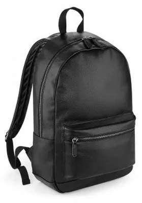 Produktbild von Bagbase Kunstleder-Rucksack FK203 (Einheitsgröße) (Schwarz)