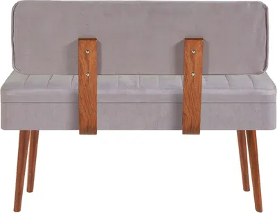 Image de Skye Decor, Vina 0701 - 1 - Noyer, Gris, Bancs, Banc, Noyer, 110 x 82,5 x 40 cm
