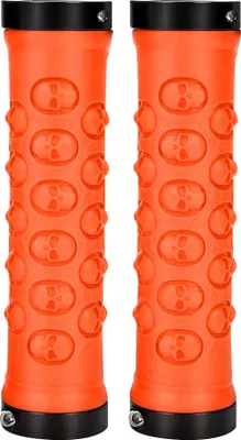 Productafbeelding van Fiets, handvat, stang, antislip, handvatvergrendeling voor mountainbike-stuurhandvatten (oranje)