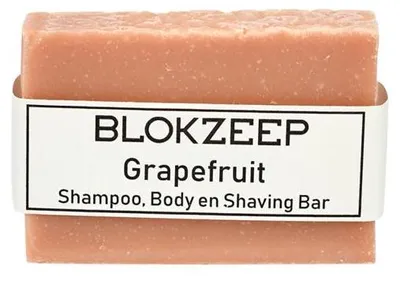 Productafbeelding van Blokzeep Natuurlijke Scheerzeep, Shampoo & Body Bar in 1 - Grapefruit 100 gram