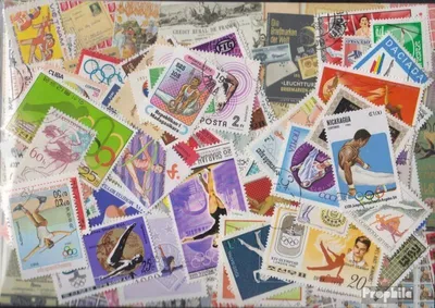 Produktbild von Briefmarken Motive 100 verschiedene Turnsport