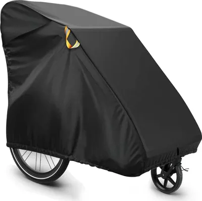 Produktbild von Fahrradanhänger Abdeckung wasserdicht 140*88*92cm Flexibles Design langlebig mit Reflektorstreifen
