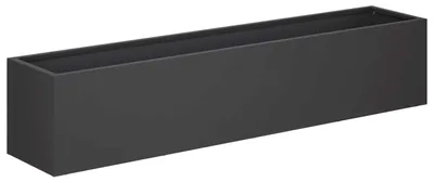 Obrázok produktu pre vidaXL Záhradný kvetináč, čierna farba, 80 x 20 x 20 cm, vyrobený z pozinkovanej ocele