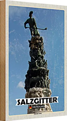 Produktbild von Holzschild Städte Salzgitter Turm der Arbeit 20x30cm