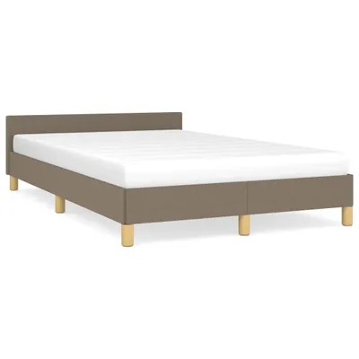 Produktbild von vidaXL Bettgestell ohne Matratze Taupe 120x190 cm Stoff