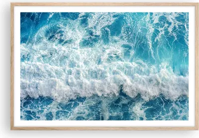 Produktbild von Gerahmtes Poster - Rahmen in heller Eiche - Meer Welle Ozean - 91,5x61 cm - Wand Bild - Wanddeko - Wandbilder - Kunstposter - Wandposter - Bilderrahmen - Bilder - Kunstdruck - Wandbild P2NAA91x61-4067
