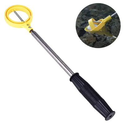 Produktbild von Golf Ball Retriever mit Golfball Greifer Edelstahl Ausziehbar Golfball Retriever Teleskop für Wasser Golf Geschenk für Männer Golf Zubehör für Männer(Gelb)