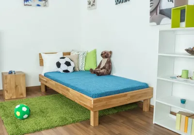Produktbild von Eiche Bettgestell 100 x 200 cm geölt