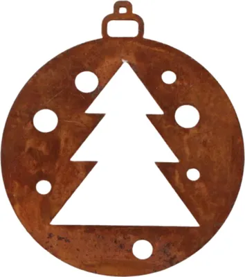 Image de Rostikal Pendentif de décoration de sapin rouillé 7 cm Décoration de sapin de Noël Chambre Décoration salon