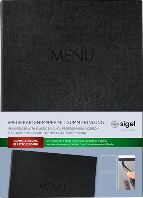 Obrázek produktu pro sigel SM202 sigel pořadač MENU, DIN A4, černý