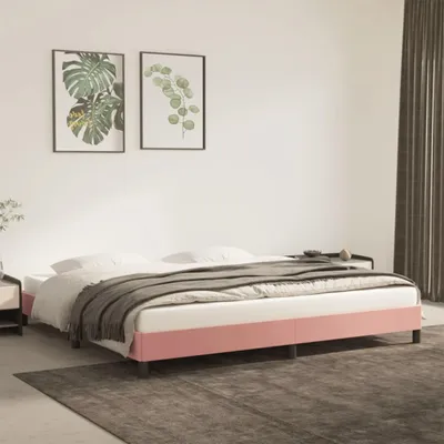 Produktbild von vidaXL Bettgestell Rosa 200x200 cm Samt