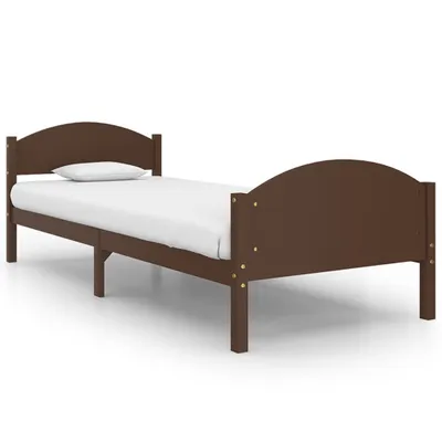 Obrázok produktu pre vidaXL Posteľ z masívu Tmavo hnedá borovica 100x200 cm