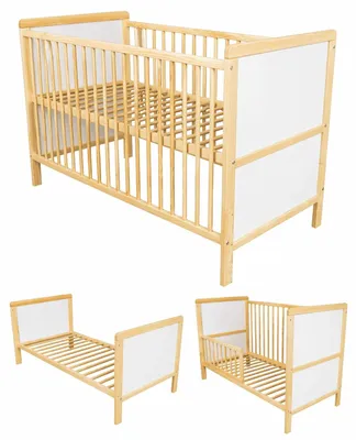Zdjęcie produktu dla Łóżeczko tapczanik 3w1 „Kacperek” 120×60 – sosna – funkcja tapczanika