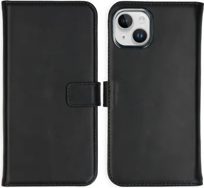 Produktbild von Selencia Echtleder Klapphülle iPhone 15 - Schwarz