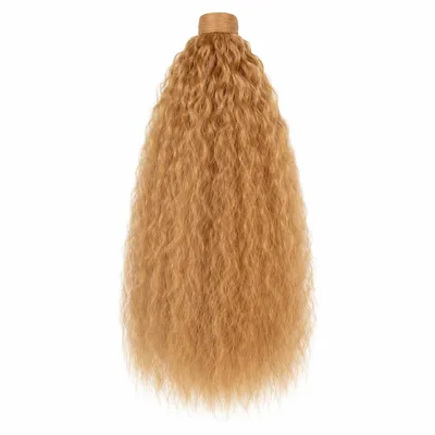 Obrázek produktu pro Blond kudrnatý culík – prodloužení vlasů CURLYTAIL, Obrázek vytvořený pomocí AI