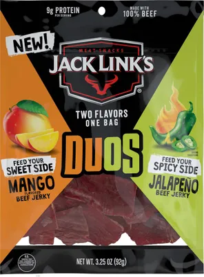 Produktbild von Jack Link's Duos Mango & Jalapeno Beef Jerky 92g