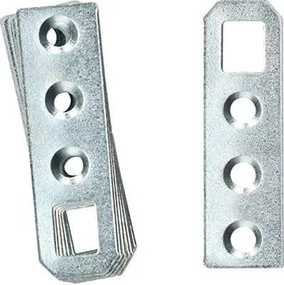 Produktbild von KOTARBAU 25 er Set Schrankaufhänger 50 x 15 x 1 mm Ver.Formen Schrankaufhängung Möbelaufhänger Bettbeschlag Verzinkt Möbelaufhängung Silber Flachverbinder