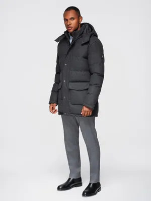 Productafbeelding van OMBRE Jack Parka met functionele zakken, model OM-JALJ-0217, kleur zwart, maat XXL